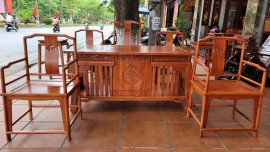 bộ bàn ghế phòng trà-bộ bàn trà gỗ hương mẫu mới nhất 2025