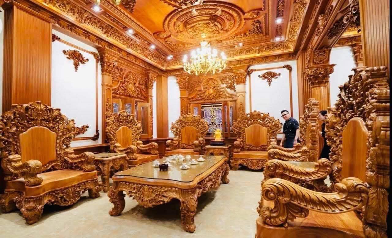 bộ ghế nữ hoàng gỗ gõ pachy đẹp tuyệt vời