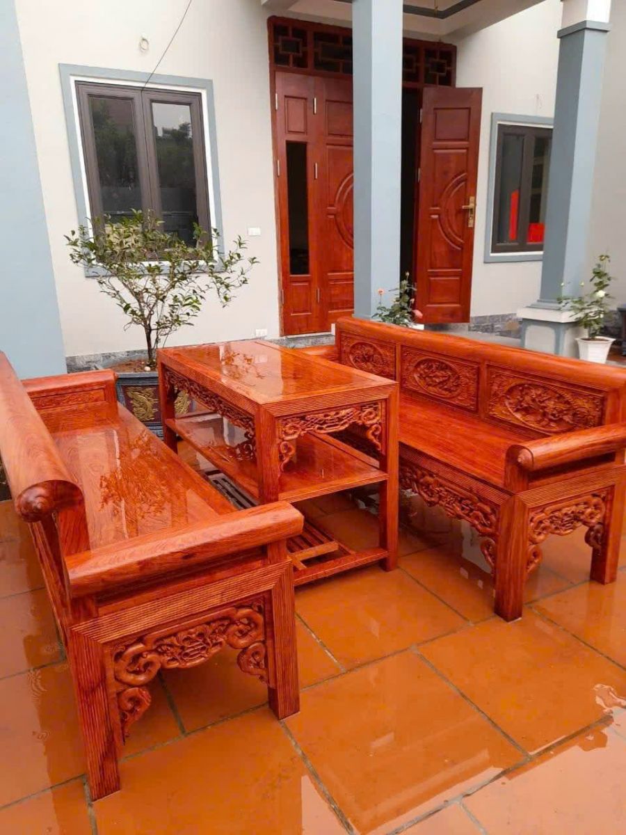 bộ ghế tràng kỷ gỗ hương đá