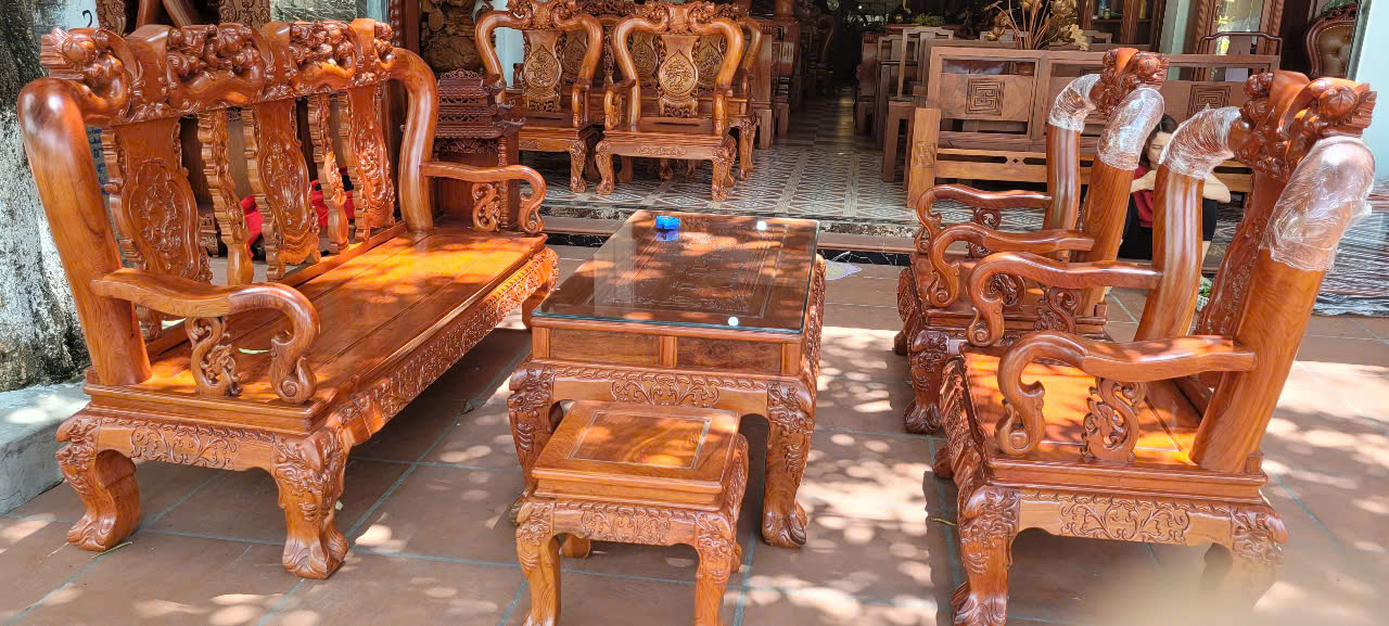 bộ ghế minh quốc đào cột 12 gỗ hương đâ nam phi,bộ 6 món đáng mua nhất