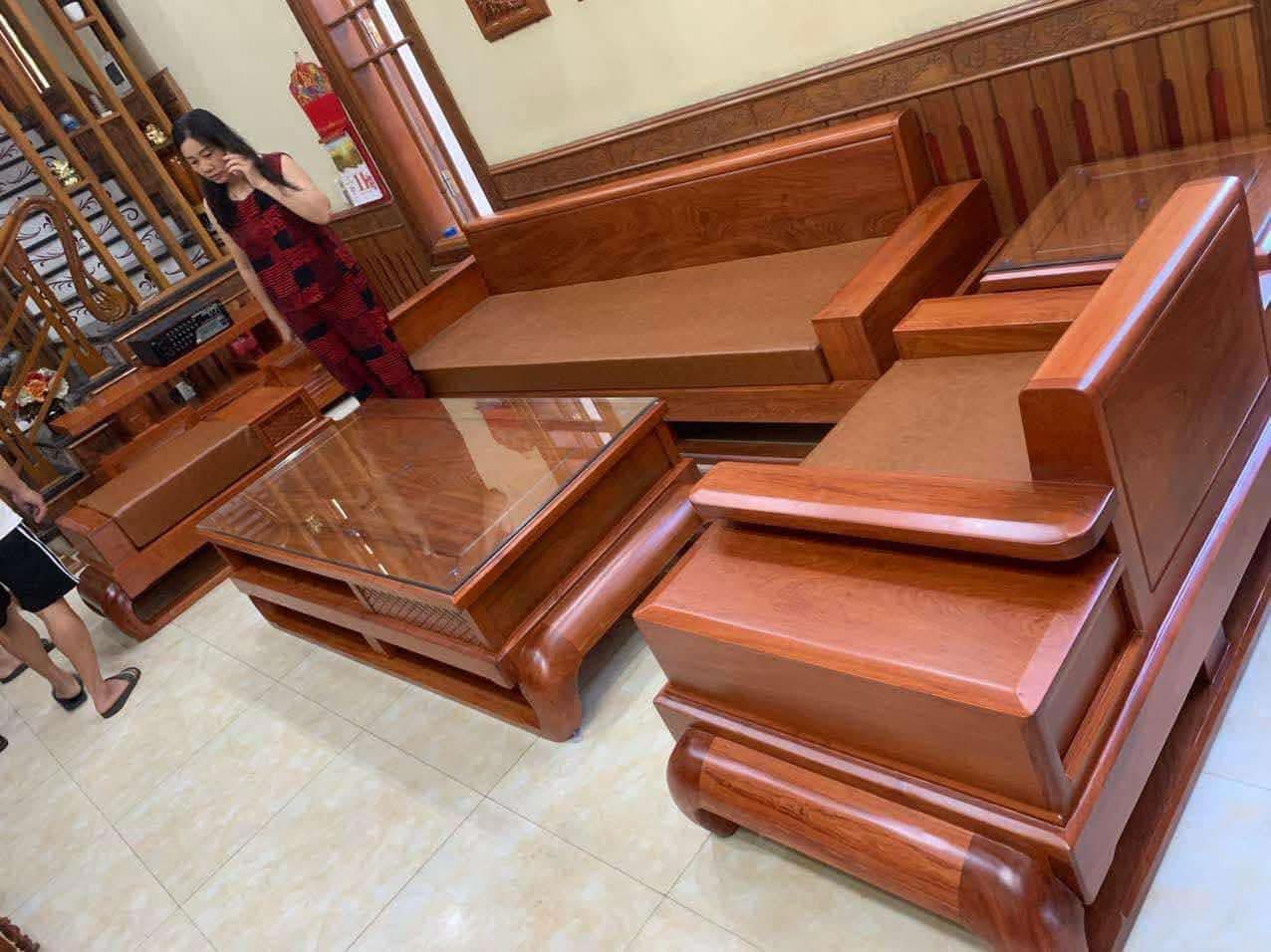 bộ bàn ghế hiện đại-sofa cánh tiên gỗ hương đá