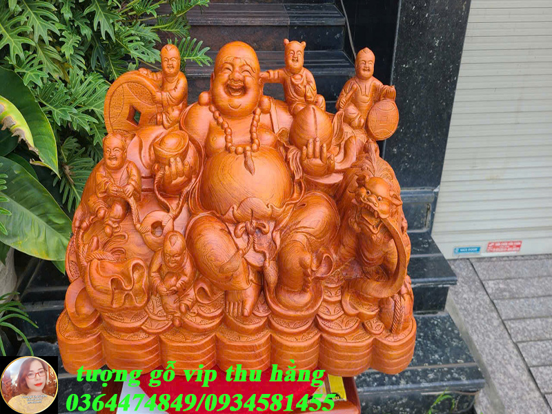 tượng di lặc ngũ phúc ngồi nghê béo bán chạy nhất hất 2025