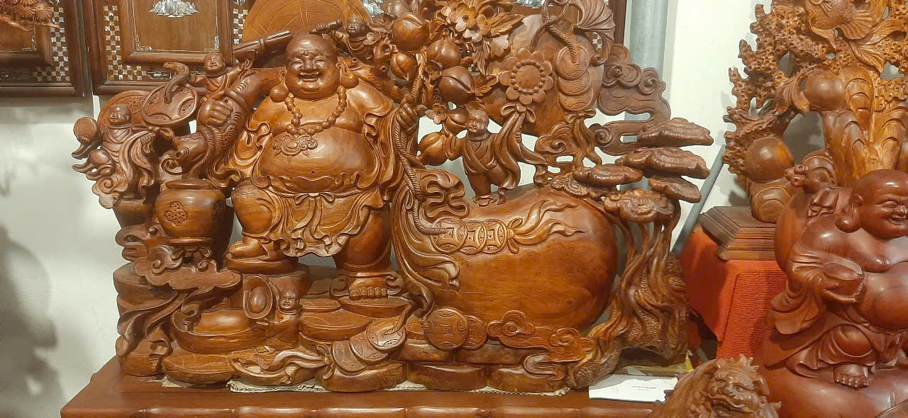 tượng di lạc ngũ phúc kéo bị