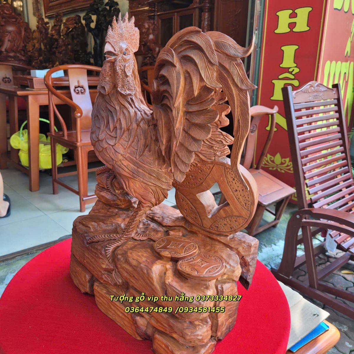 tượng gà kim tiền hương ta siêu vip