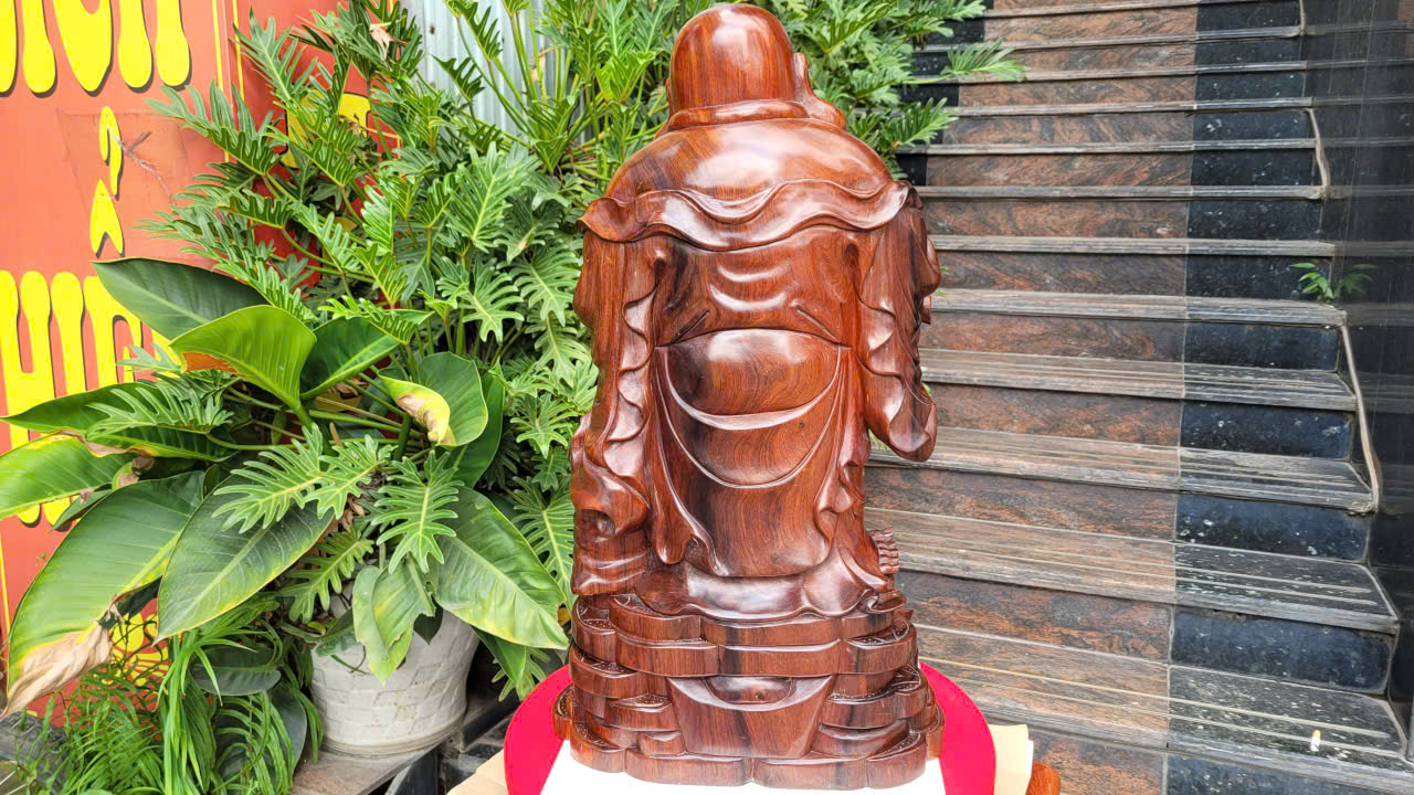 tượng di lạc cầm cân trạm khắc tinh xảo