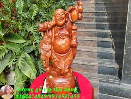 Tượng Phật Di Lặc Gánh Đào – Chiêu Tài Đón Lộc