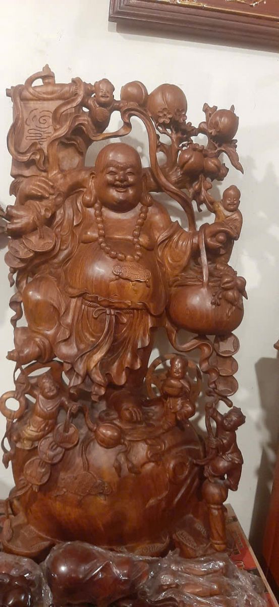 tượng di lạc ngũ phúc trạm khăc tinh xảo 