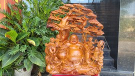 khám phá tượng di lạc ngũ phúc gỗ hương ta