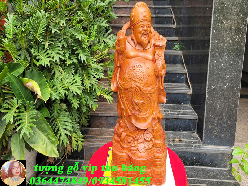 tượng thần tài gỗ hương đá cao cấp