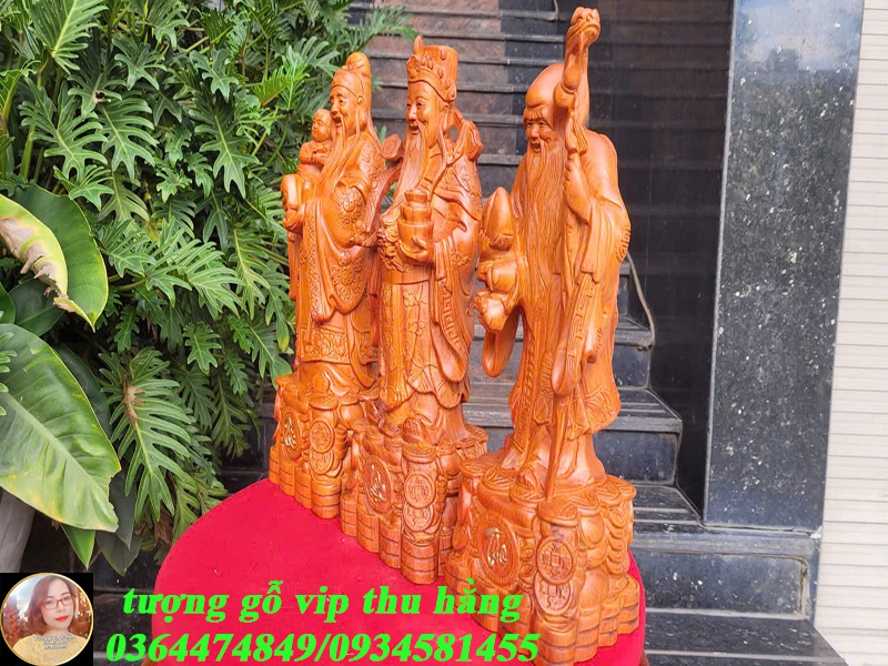 tượng tam đa gô hương liền nguyên khối